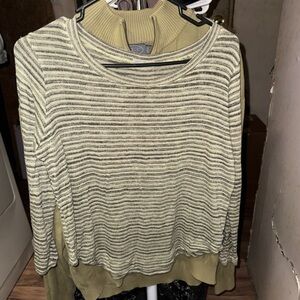 Sweater - Green and Cream Stripes